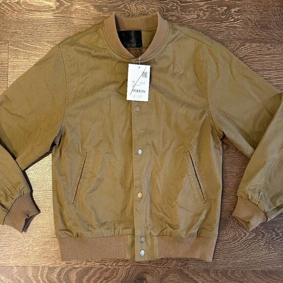 BNWT Oak+Fort Brown Bomber Jacket - Size XS - Picture 5 of 6